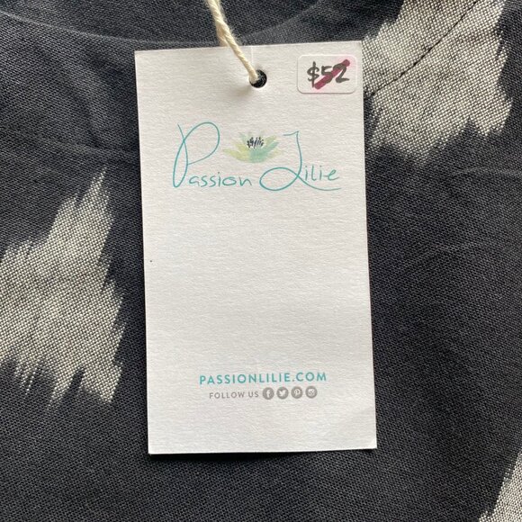 Fair Trade Genuine Ikat 100% Cotton Pullover Women's Shirt Small Passion Lilie - Picture 9 of 11